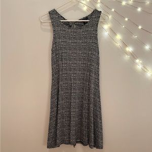 Black and white gingham swing dress small